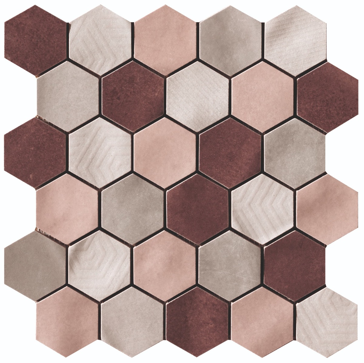 Mozaika Cir Materia Prima mix pink hexagon 27x27 cm lesk 10699221 Cir