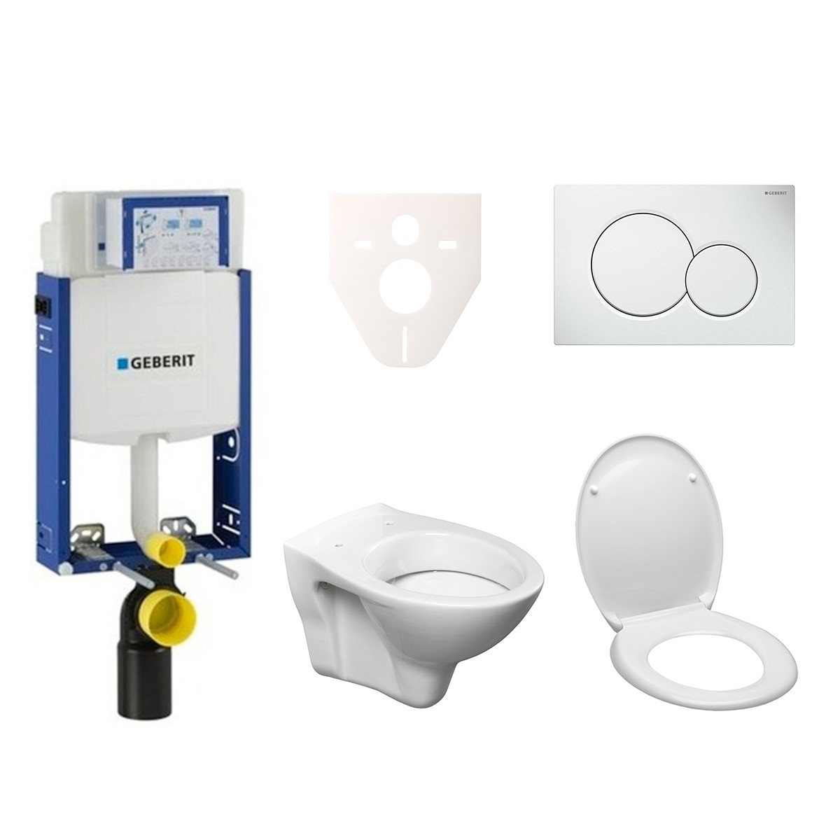 Cenově zvýhodněný závěsný WC set Geberit k zazdění + WC S-Line S-line Pro 110.302.00.5ND2 S-Line