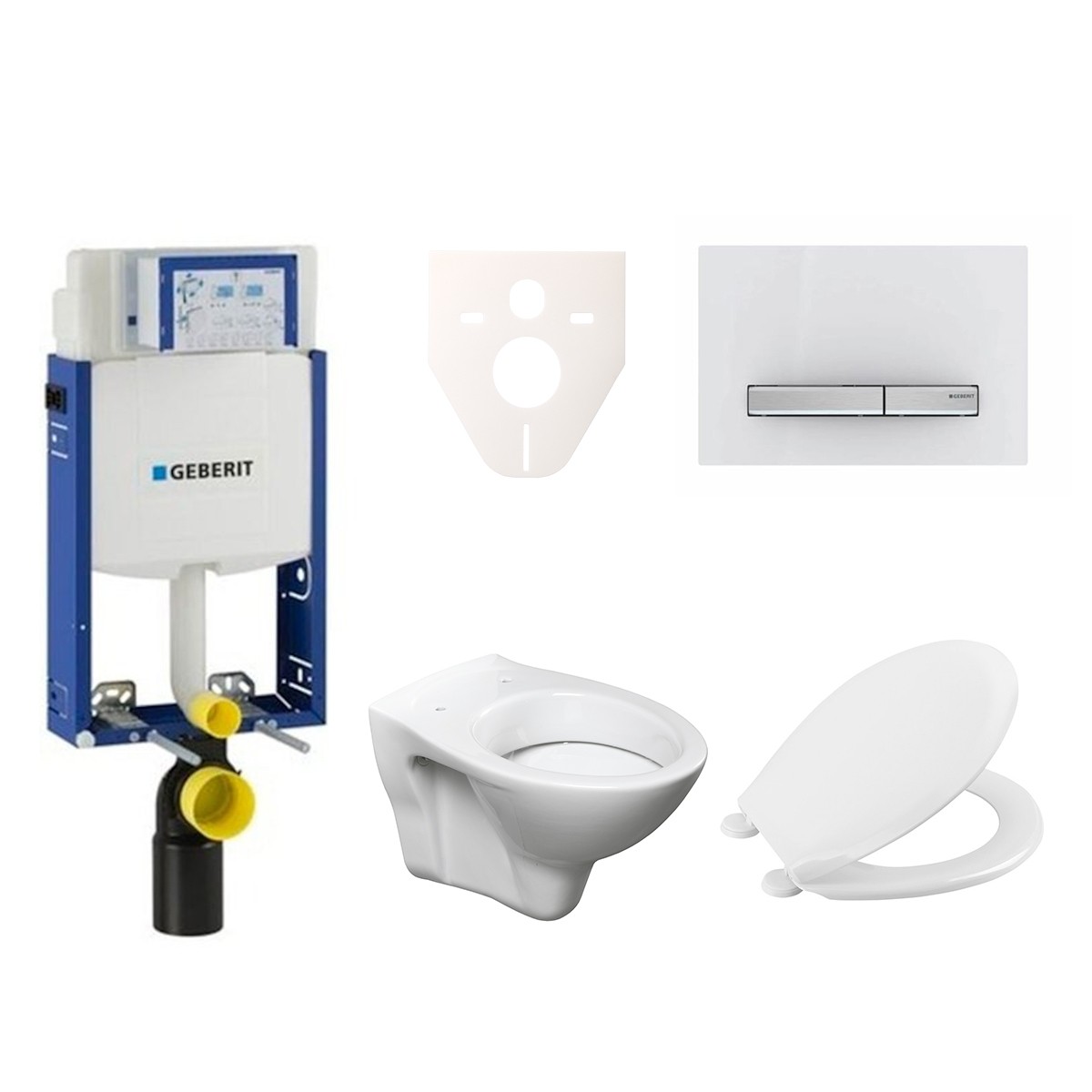 Cenově zvýhodněný závěsný WC set Geberit k zazdění + WC S-Line S-line Pro 110.302.00.5NR8 S-Line