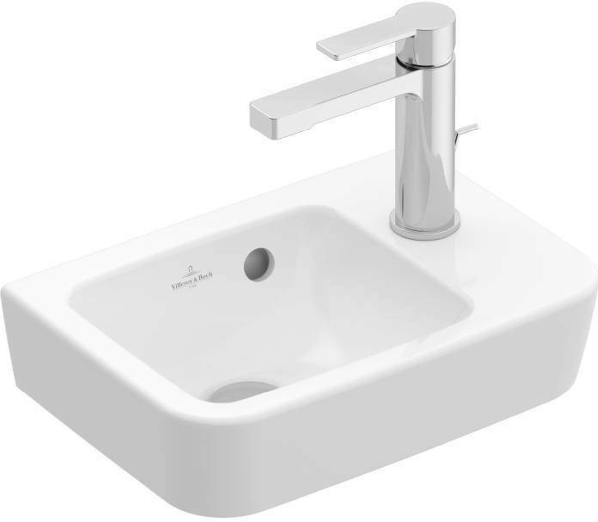 Umývátko Villeroy & Boch O.Novo 36x25 cm otvor pro baterii vpravo 43433601 Villeroy & Boch