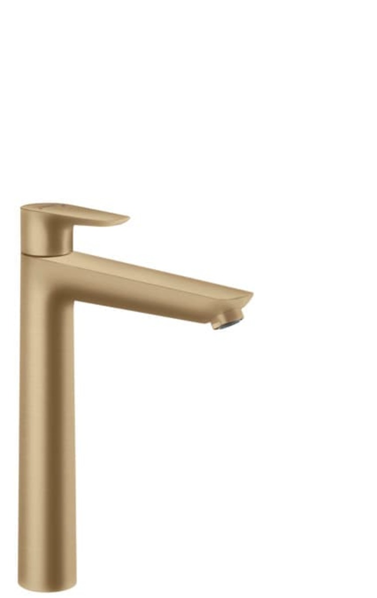 Vysoká umyvadlová baterie Hansgrohe Talis E s výpustí kartáčovaný bronz 71716140 Hansgrohe