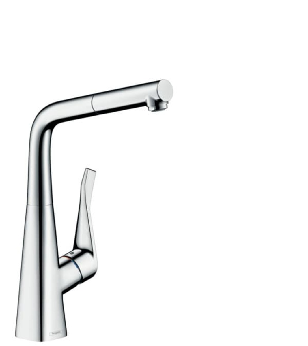 Dřezová baterie Hansgrohe Metris s vytahovací sprškou chrom 73812000 Hansgrohe