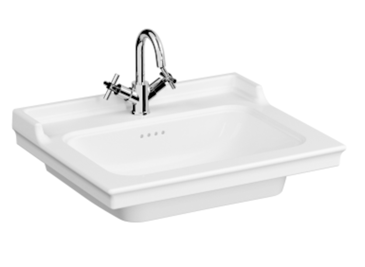 Umyvadlo VitrA Ricordi 65x53 cm otvor pro baterii uprostřed 7801-003-0001 VitrA