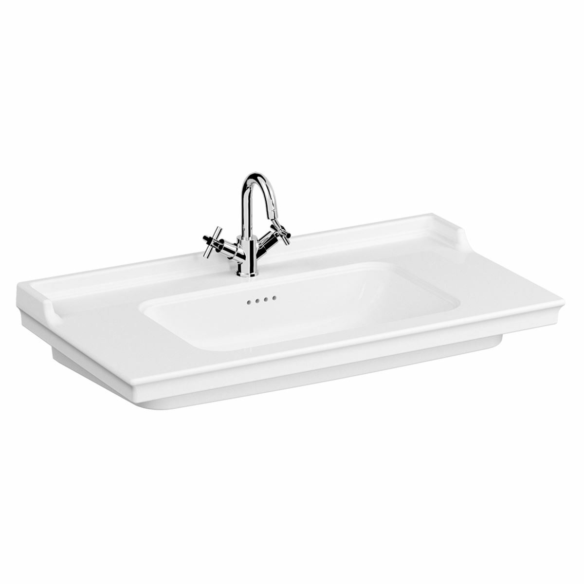 Umyvadlo VitrA Ricordi 80x53 cm otvor pro baterii uprostřed 7802-003-0001 VitrA