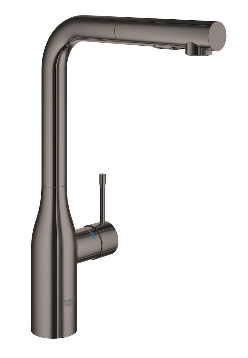 Dřezová baterie Grohe Essence New s vytahovací sprškou Hard Graphite 30270A00 Grohe