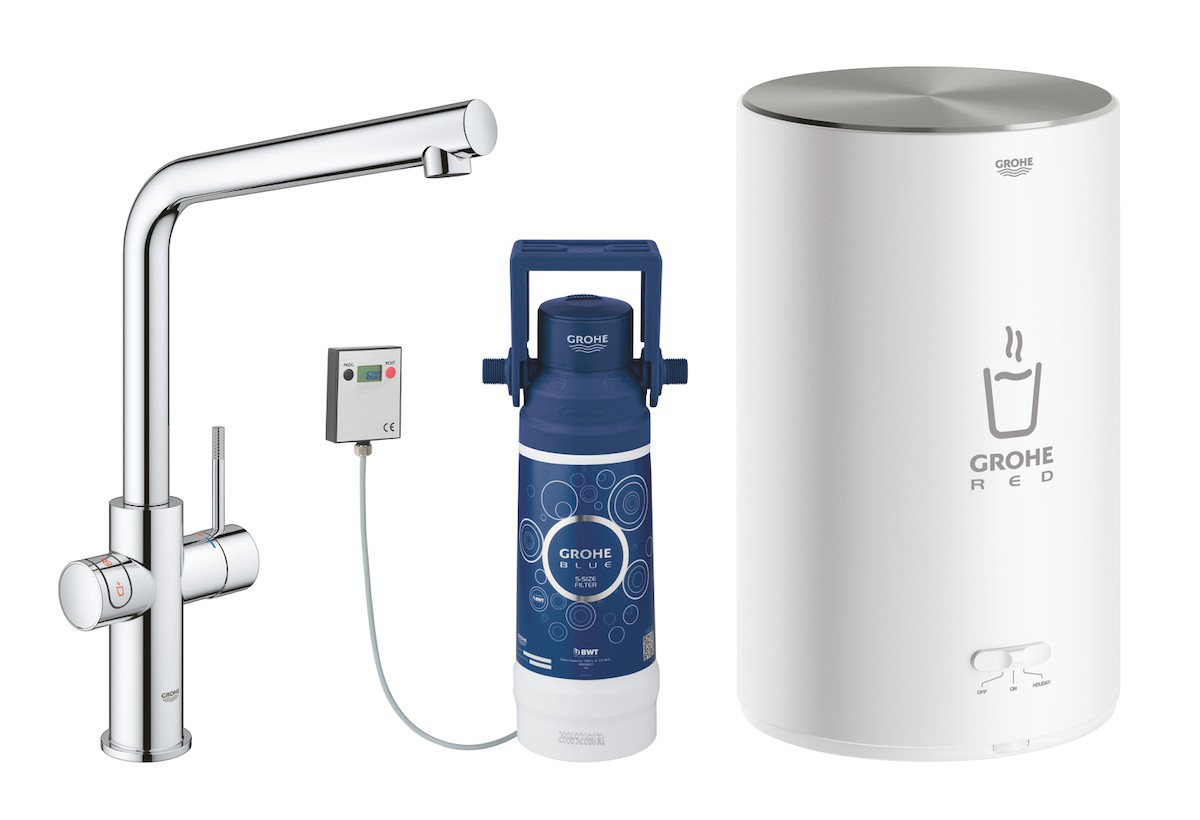 Dřezová baterie Grohe Red s výpustí chrom 30327001 Grohe