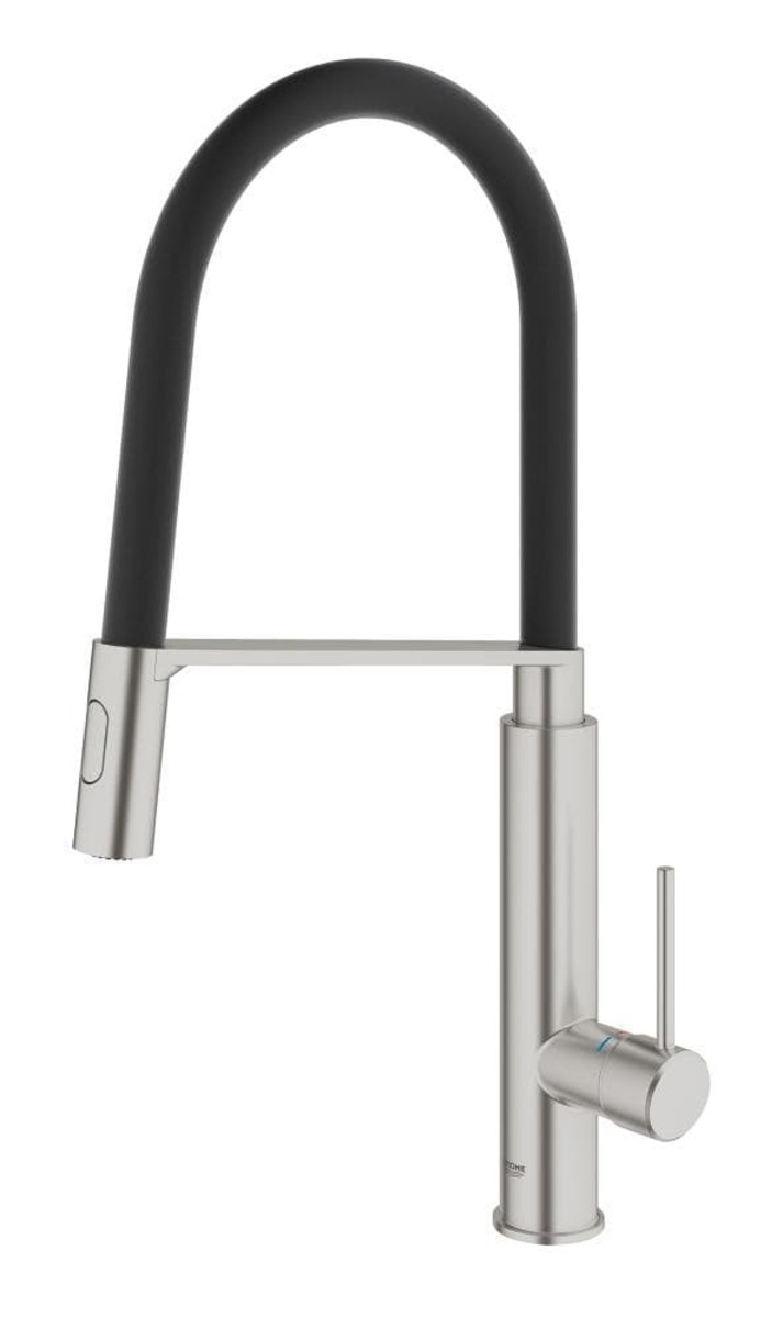 Dřezová baterie Grohe Concetto New s vytahovací sprškou supersteel 31491DC0 Grohe