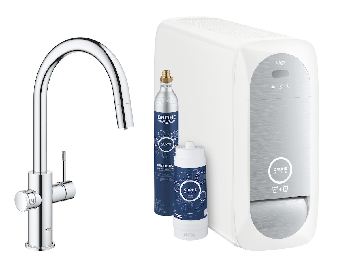 Dřezová baterie Grohe Blue Home s vytahovací sprškou chrom 31541000 Grohe