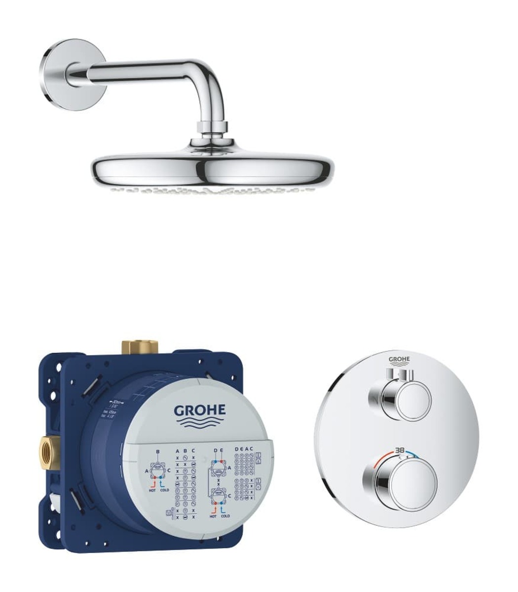 Sprchový systém Grohe Grohtherm včetně podomítkového tělesa chrom 34726000 Grohe