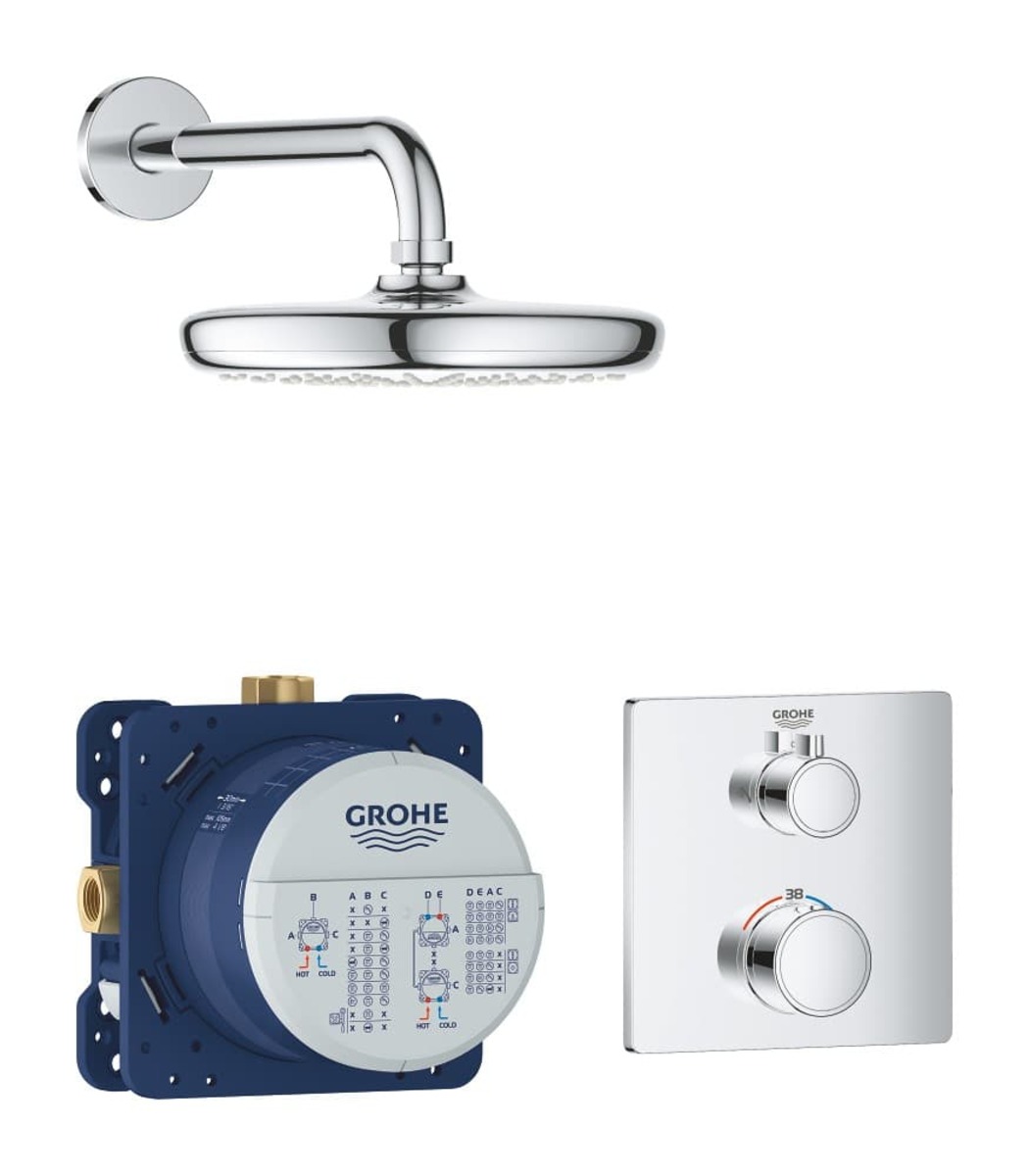 Sprchový systém Grohe Grohtherm včetně podomítkového tělesa chrom 34728000 Grohe