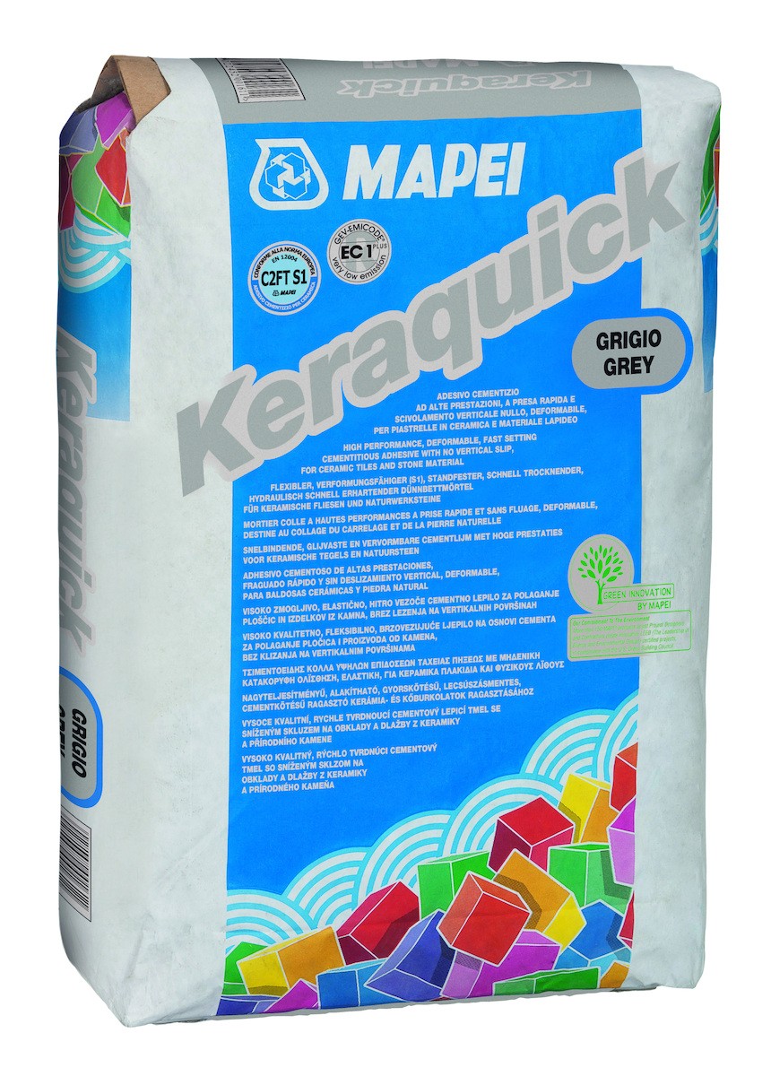 Lepidlo Mapei Keraquick Maxi S1 šedá 25 kg C2FT S1 KERAQUICKS Mapei