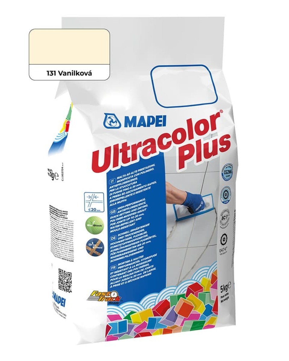 Spárovací hmota Mapei Ultracolor Plus vanilka 5 kg CG2WA MAPU131 Mapei