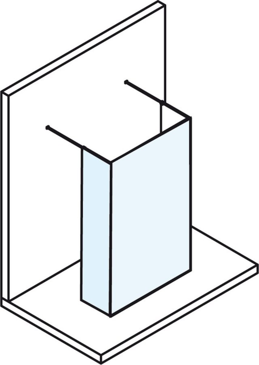 Boční zástěna ke sprchovým dveřím 88 cm Polysan Modular MS110B Polysan