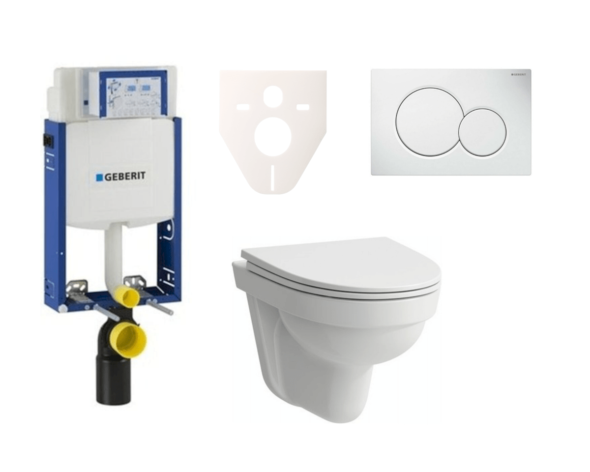 Cenově zvýhodněný závěsný WC set Geberit k zazdění + WC Laufen Laufen Pro Nordic SIKOGE2H1 Laufen