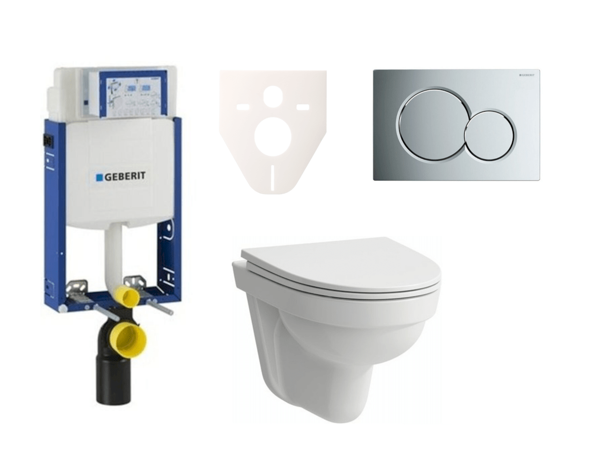 Cenově zvýhodněný závěsný WC set Geberit k zazdění + WC Laufen Laufen Pro Nordic SIKOGE2H2 Laufen