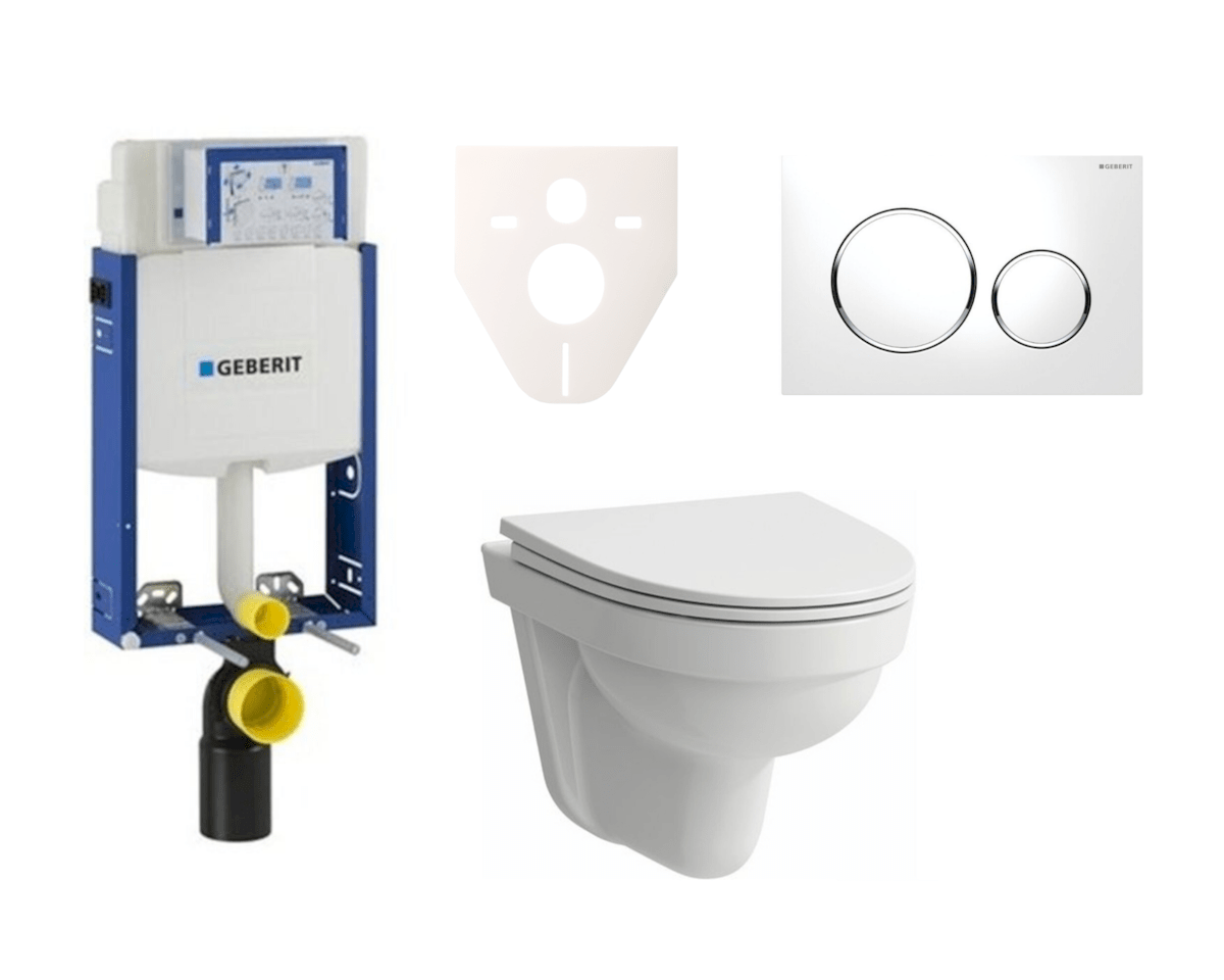 Cenově zvýhodněný závěsný WC set Geberit k zazdění + WC Laufen Laufen Pro Nordic SIKOGE2H4 Laufen