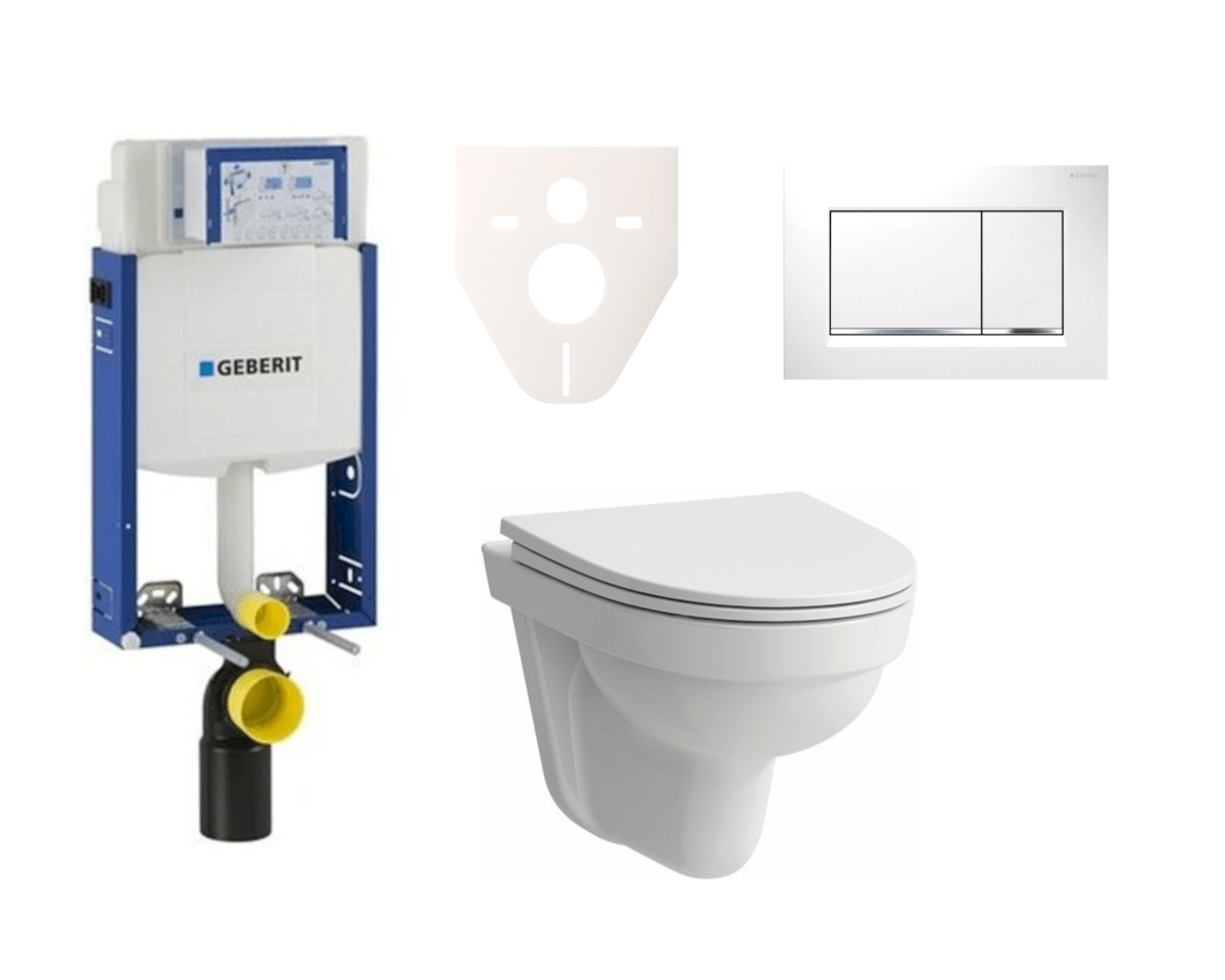 Cenově zvýhodněný závěsný WC set Geberit k zazdění + WC Laufen Laufen Pro Nordic SIKOGE2H5 Laufen