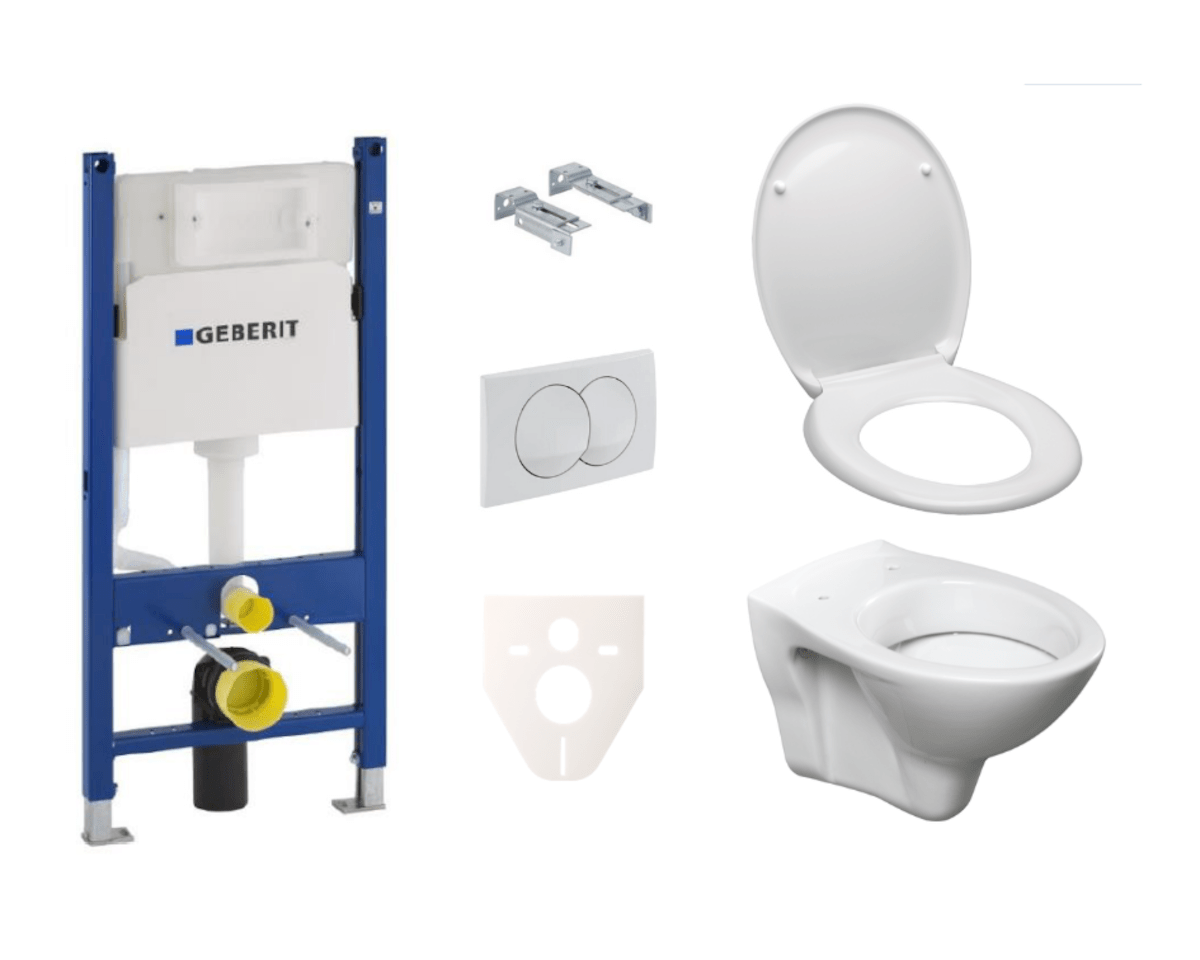 Závěsný set WC S-line + modul Geberit Duofix s tlačítkem Delta 20 bílé SIKOGES5D0 S-Line