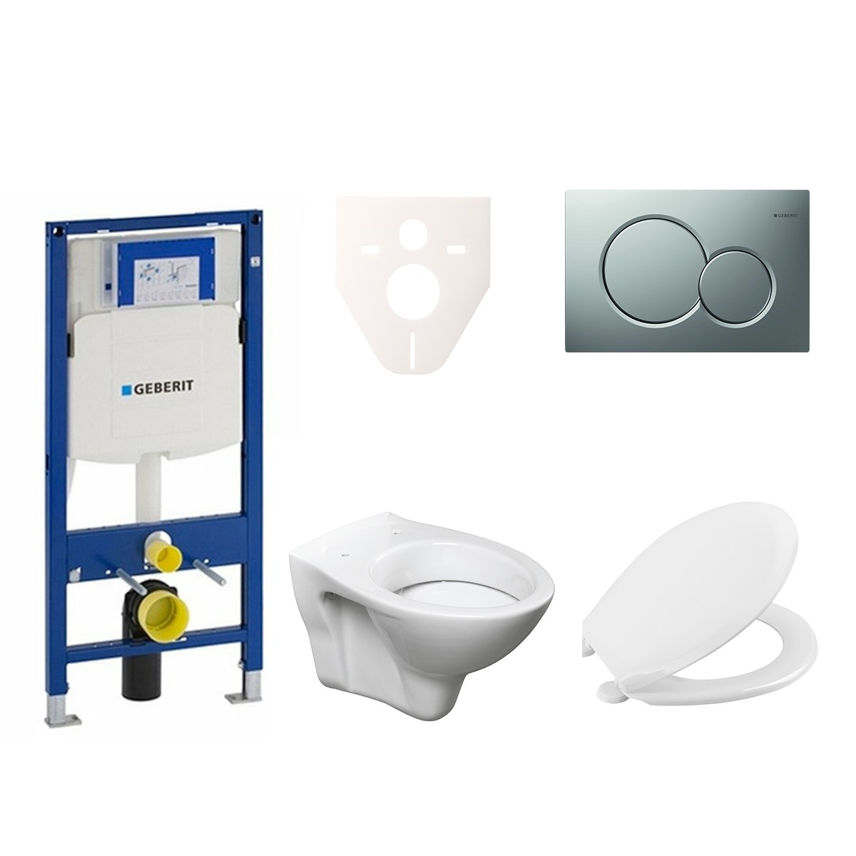 Cenově zvýhodněný závěsný WC set Geberit do lehkých stěn / předstěnová montáž+ WC S-Line S-line Pro 111.300.00.5NR3 S-Line