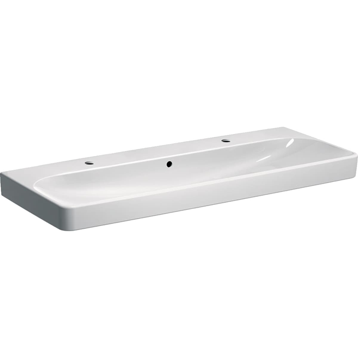 Umyvadlo Geberit Smyle Square 120x48 cm dva otvory pro baterii 500.253.01.1 Geberit