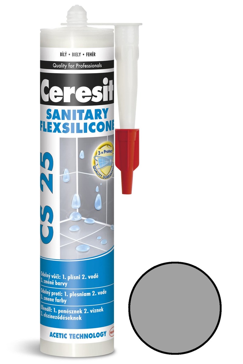 Silikon Ceresit CS 25 steel 280 ml CS25107 Ceresit