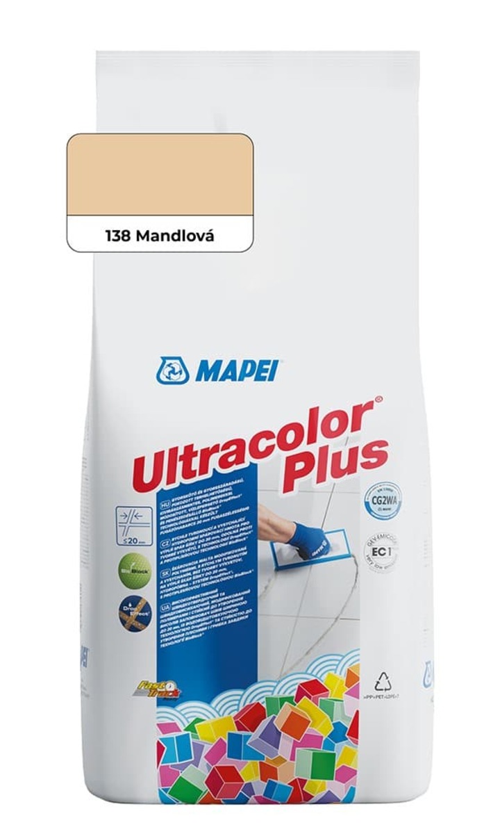 Spárovací hmota Mapei Ultracolor plus mandlová 2 kg CG2WA MAPU2138 Mapei