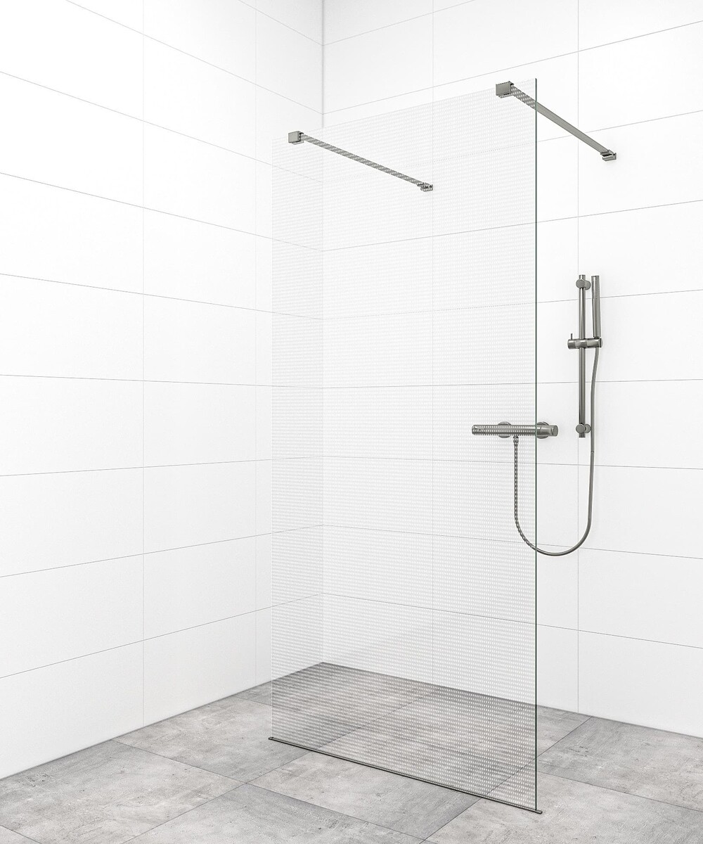 Sprchová zástěna Walk-in 80 cm SAT v barvě profilu Gun metal SATBWI80MRZAVGM SAT