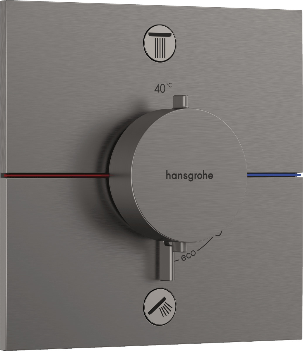 Vanová baterie Hansgrohe ShowerSelect Comfort E bez podomítkového tělesa kartáčovaný černý chrom 15578340 Hansgrohe