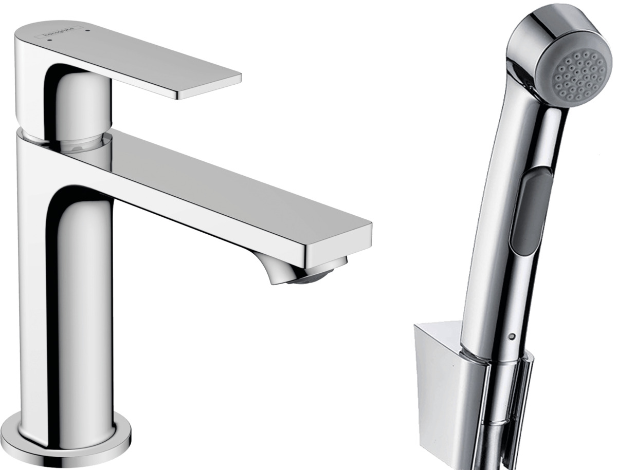 Umyvadlová baterie Hansgrohe Rebris E s bidetovou sprškou chrom 72216000 Hansgrohe