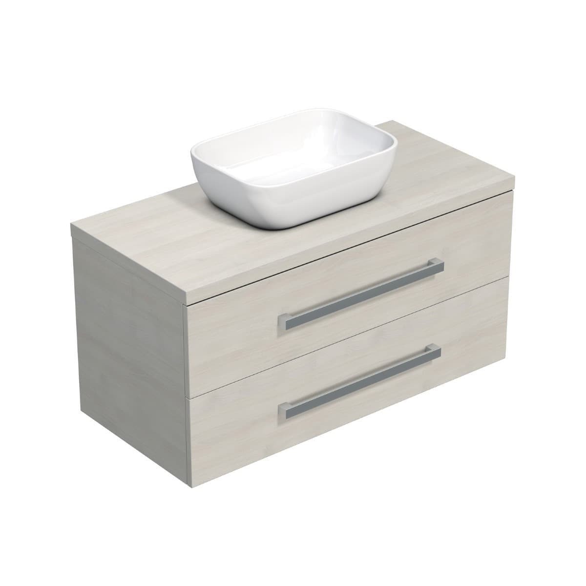 Koupelnová skříňka s krycí deskou Naturel Cube Way 100x53x46 cm dub Chamonix mat CUBE461003DCSAT45 Naturel