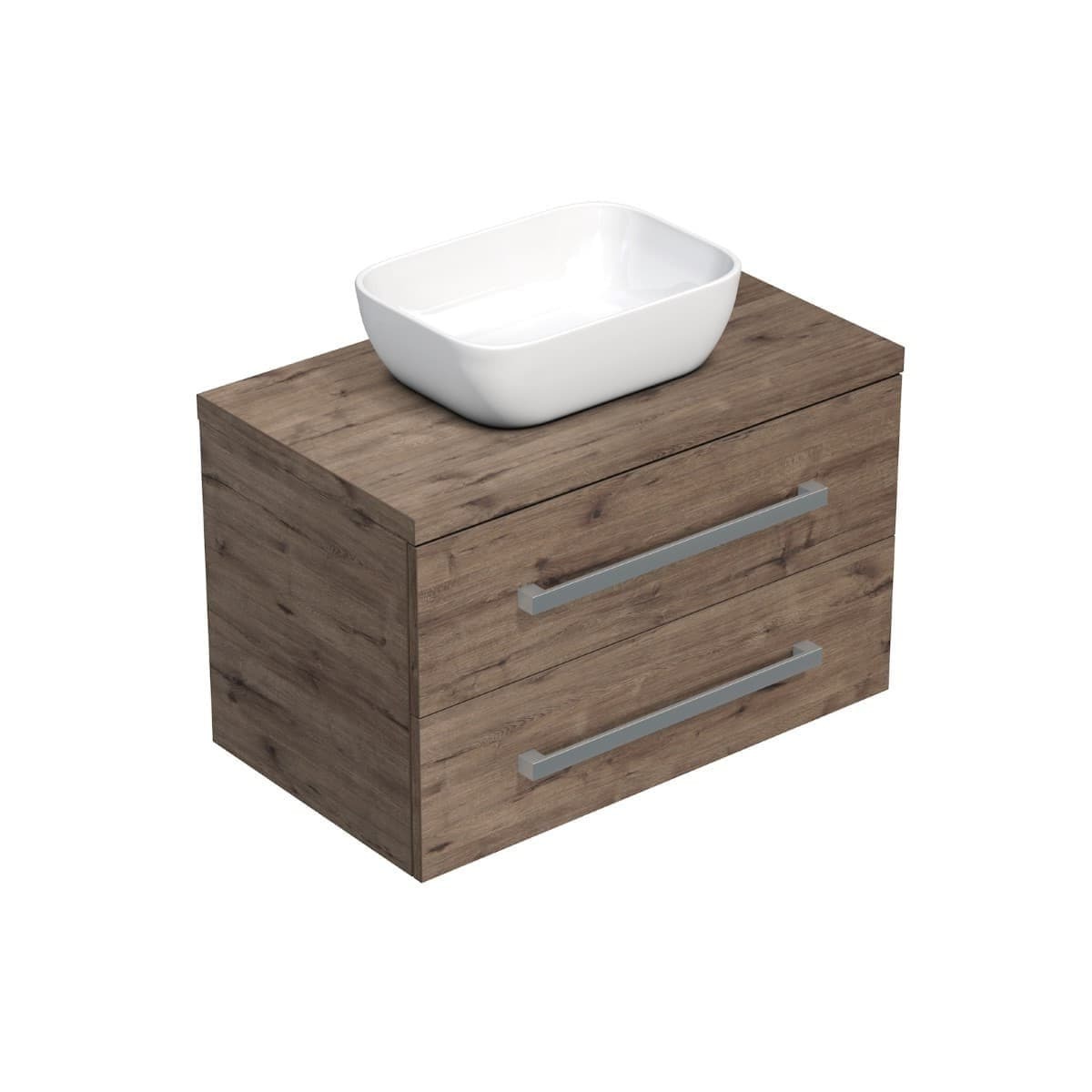 Koupelnová skříňka s krycí deskou Naturel Cube Way 80x53x46 cm dub Wellington mat CUBE46803DW45 Naturel