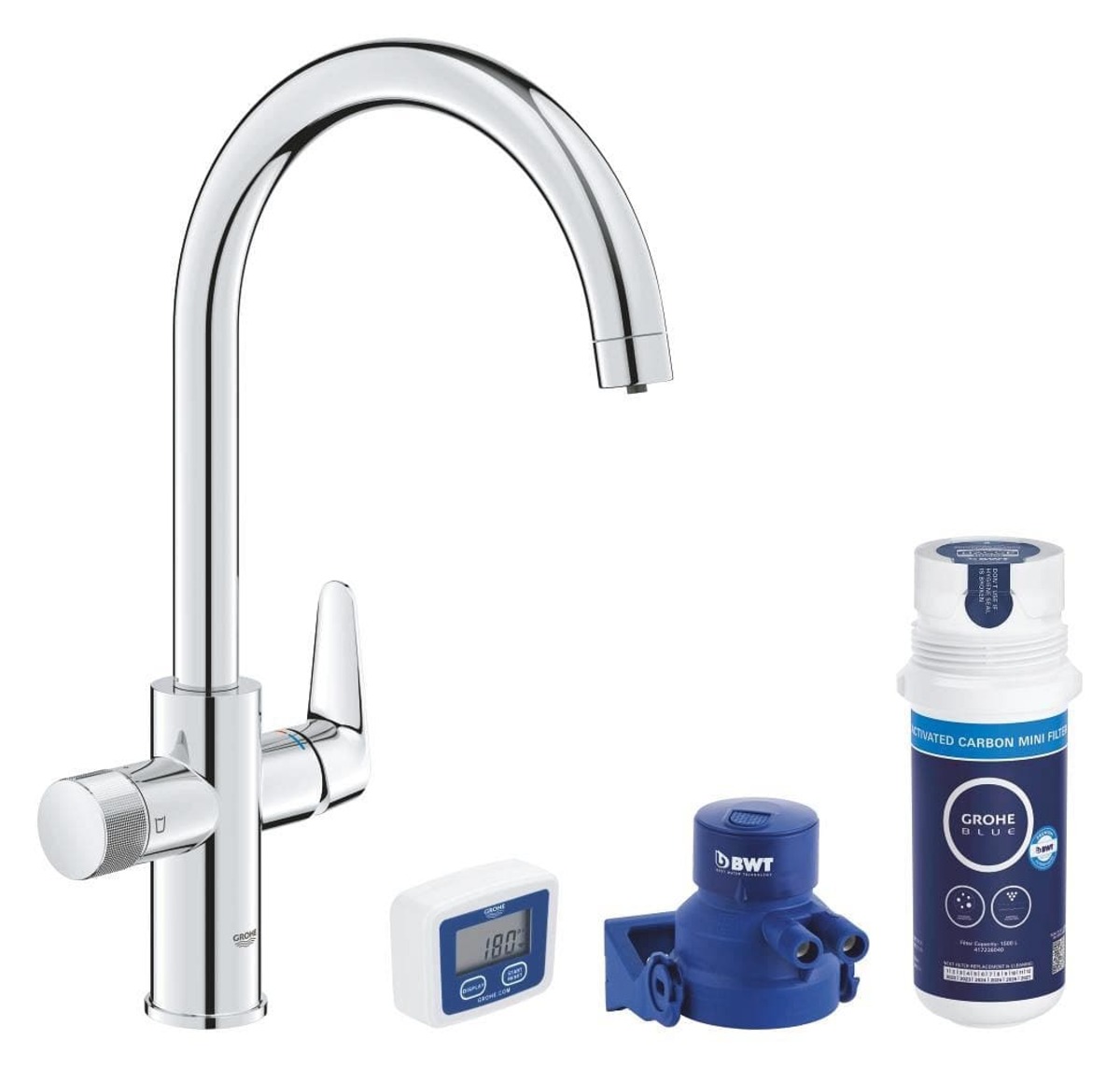 Dřezová baterie Grohe GROHE Blue Pure 2022 s filtrem chrom 30593000 Grohe