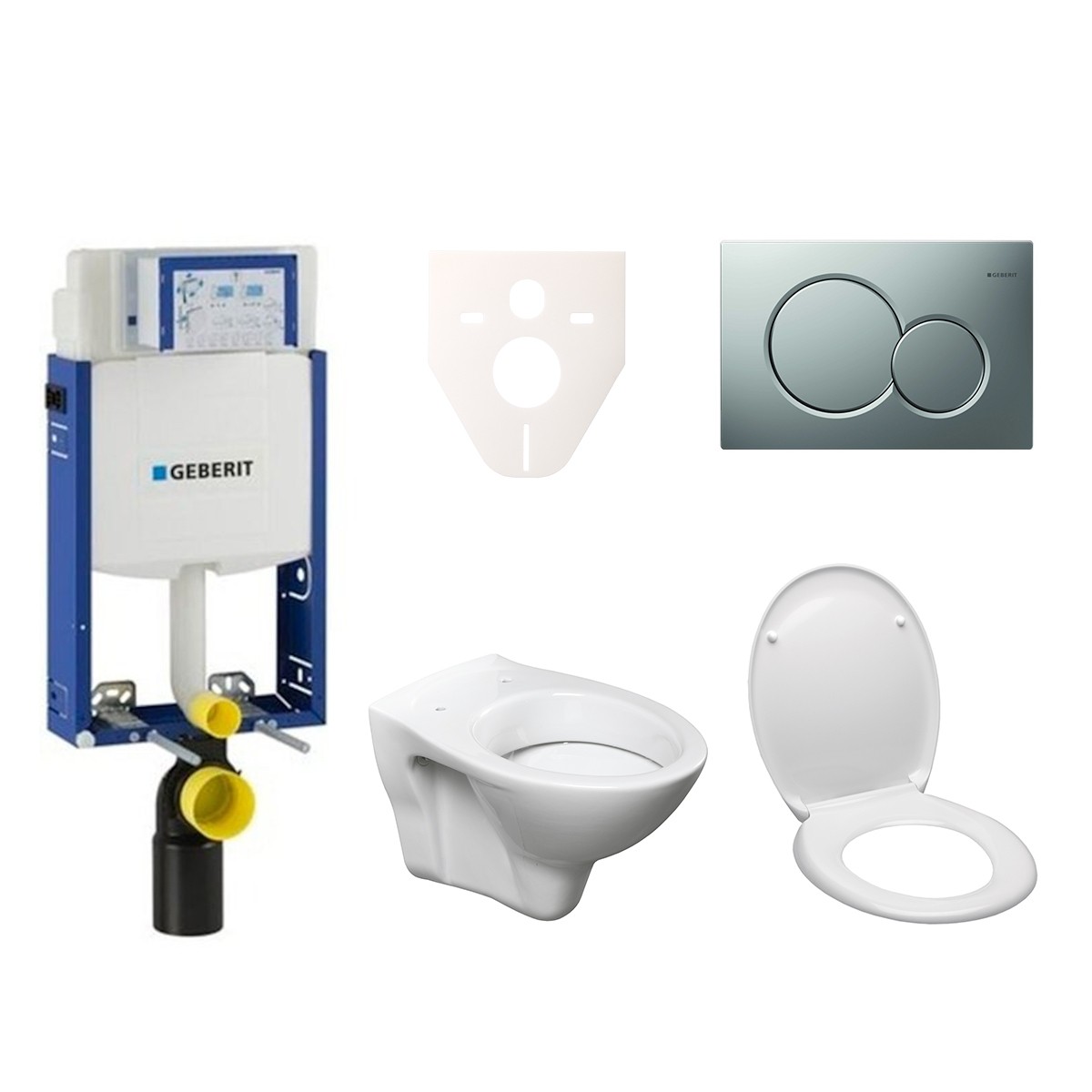 Cenově zvýhodněný závěsný WC set Geberit k zazdění + WC S-Line S-line Pro 110.302.00.5ND3 S-Line