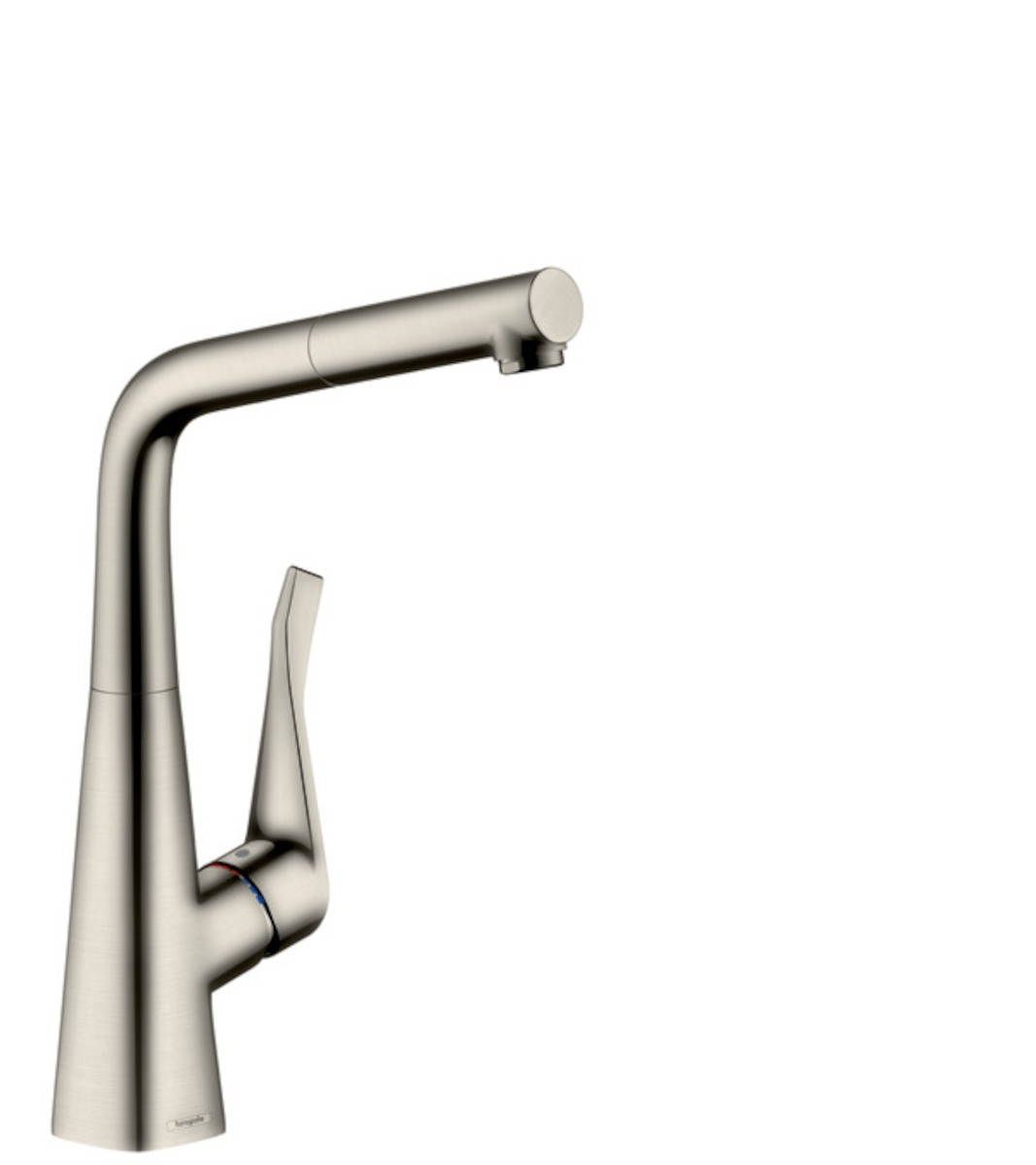 Dřezová baterie Hansgrohe Metris M71 s vytahovací sprškou vzhled nerezu 14821800 Hansgrohe