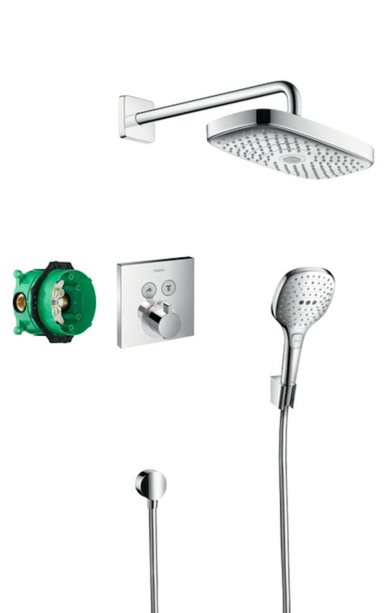 Sprchový systém Hansgrohe Raindance Select E pod omítku s termostatickou baterií chrom 27296000 Hansgrohe