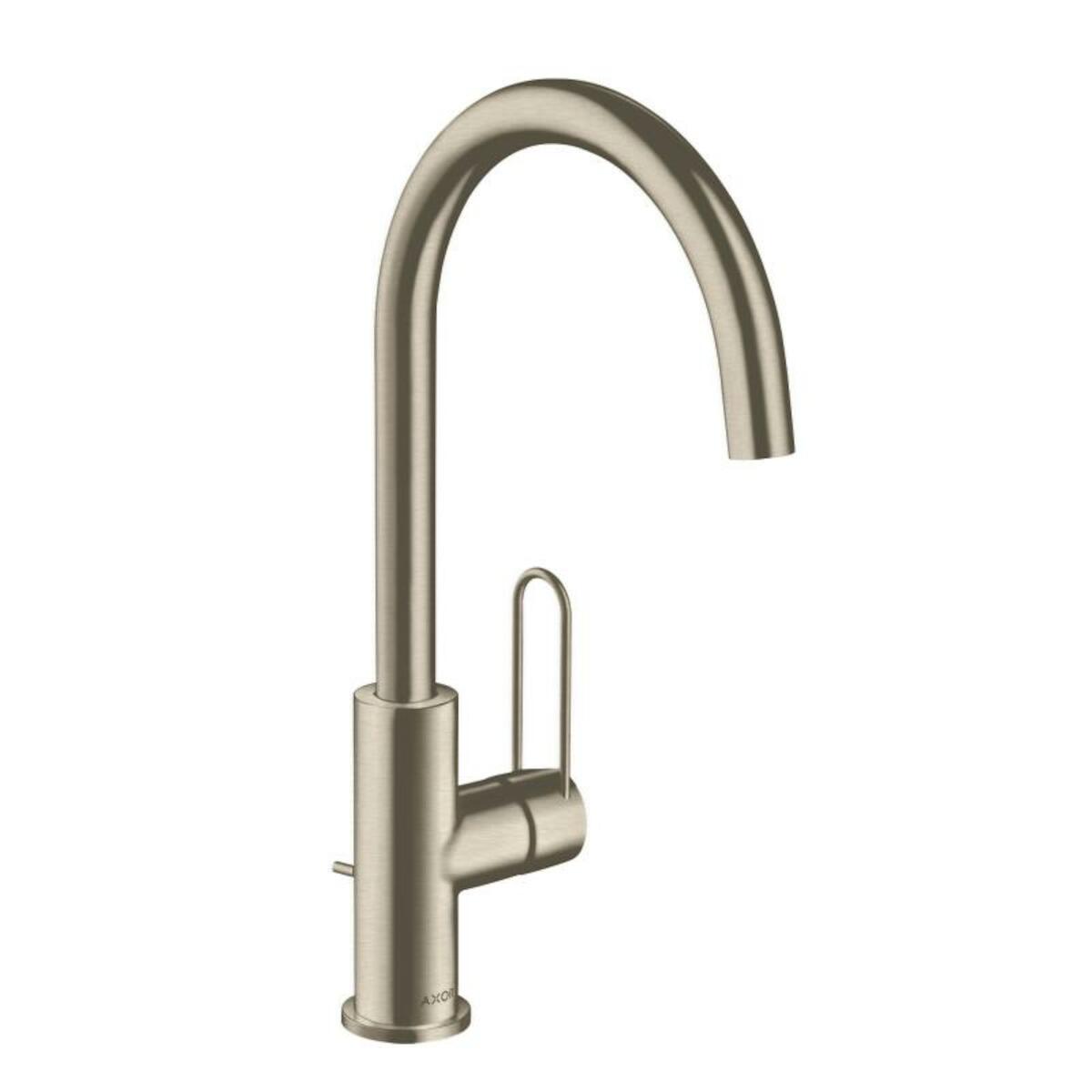 Umyvadlová baterie Hansgrohe Axor Uno s výpustí kartáčovaný nikl 38036820 Hansgrohe