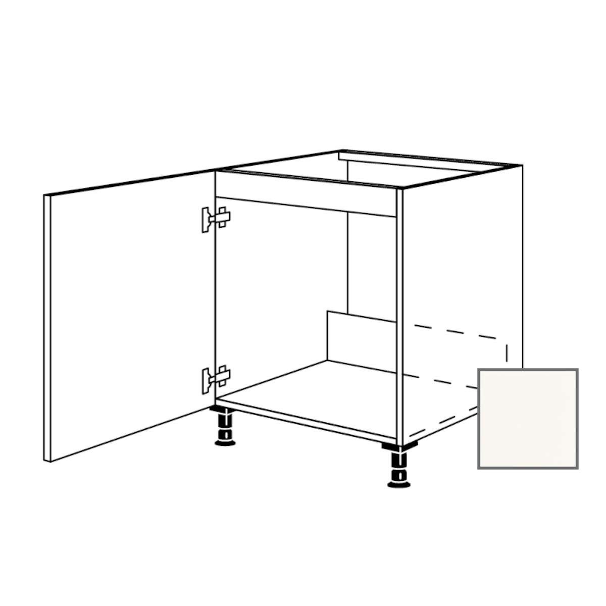 Kuchyňská skříňka spodní Naturel Erika24 dřezová 60x87x56 cm bílá lesk 450.SPUD60.L Naturel