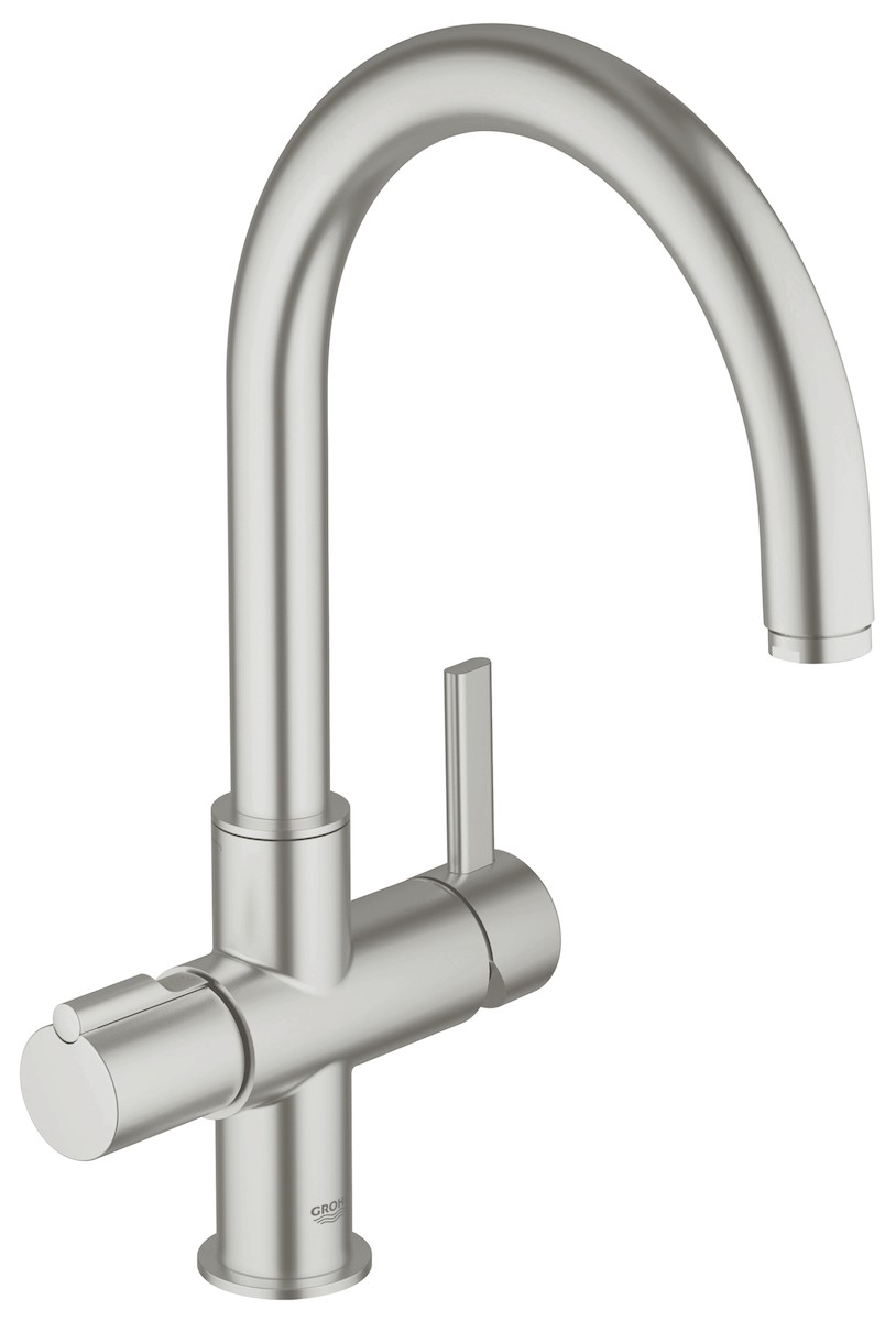 Dřezová baterie Grohe Red s filtrem supersteel 30033DC0 Grohe