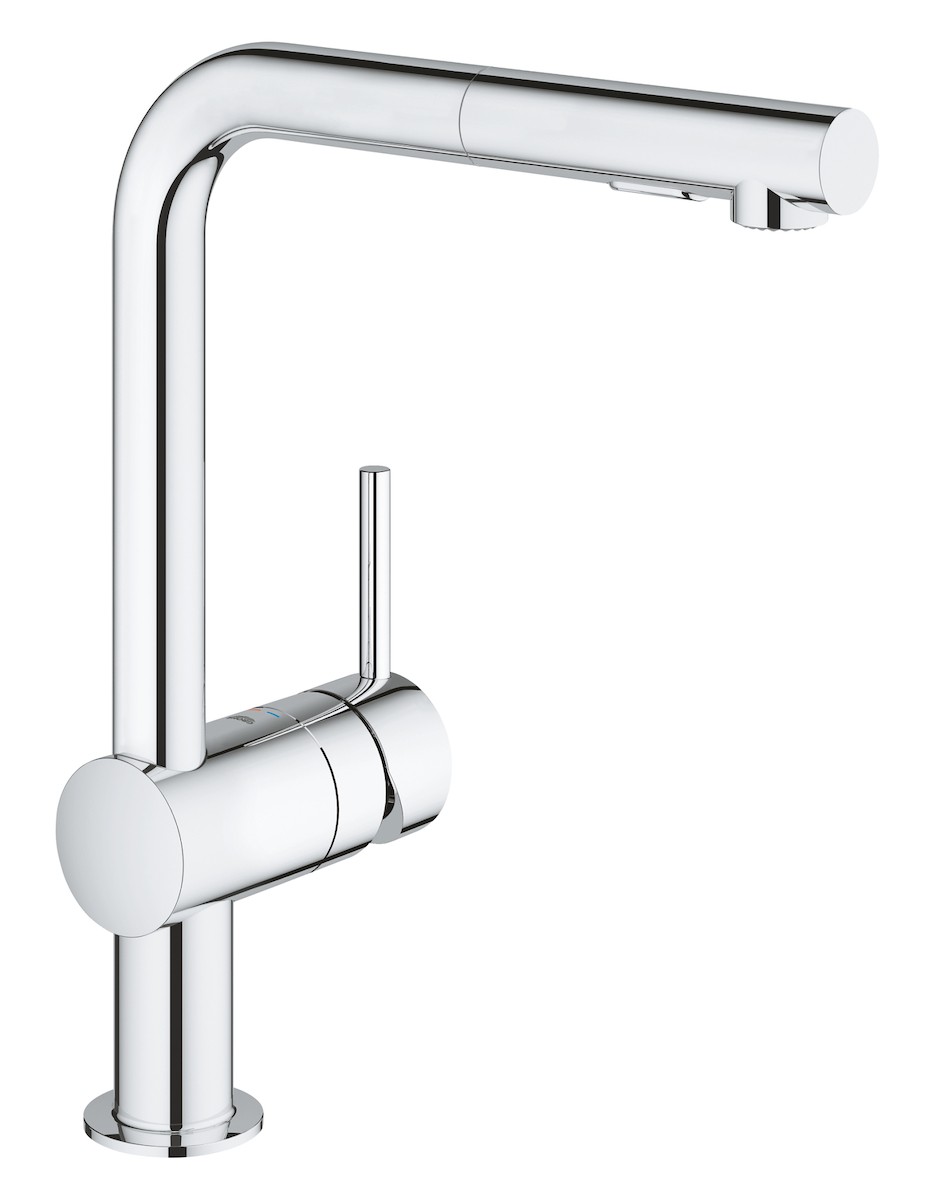 Dřezová baterie Grohe Minta s vytahovací sprškou chrom 30274000 Grohe