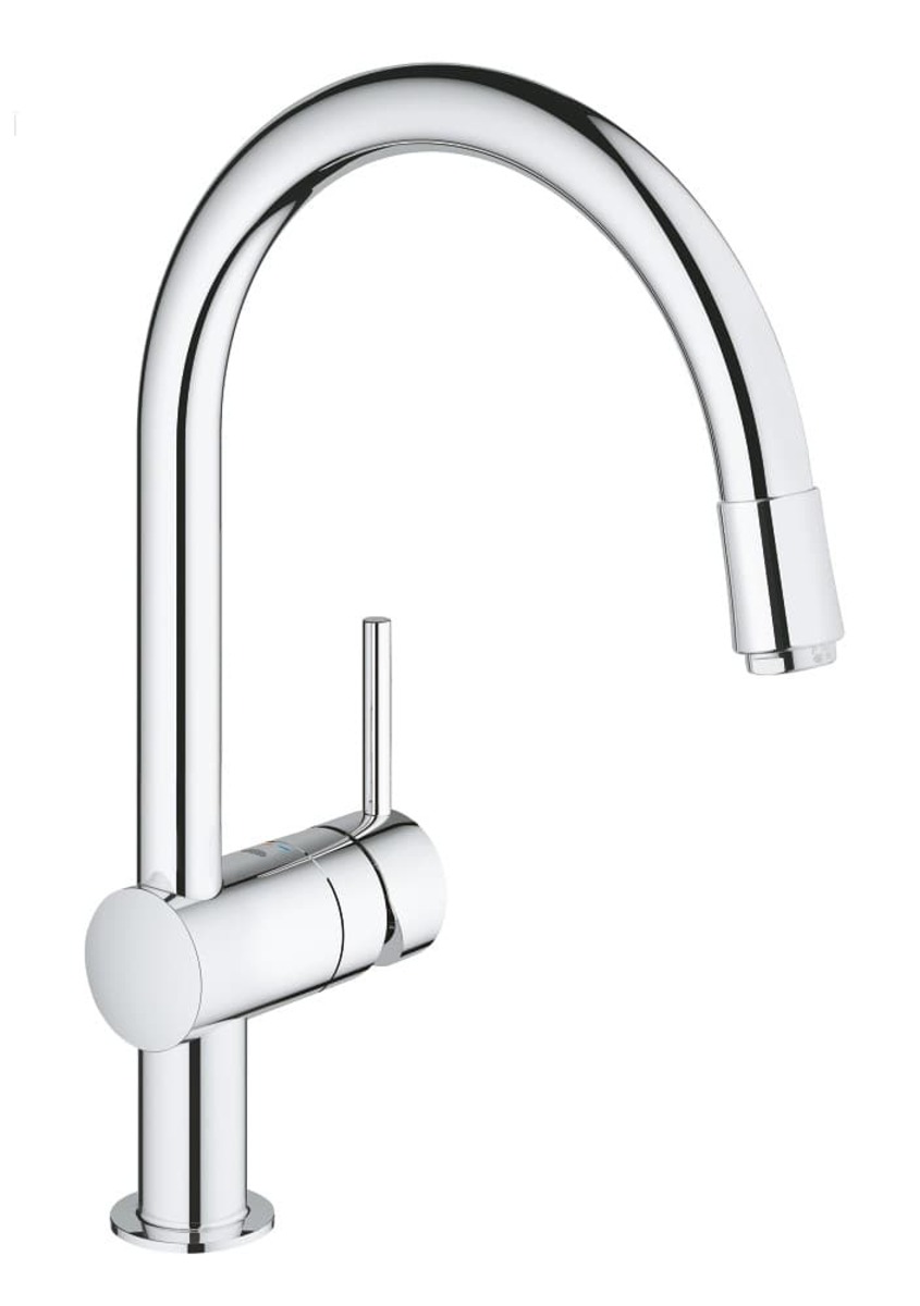 Dřezová baterie Grohe Minta s vytahovací sprškou chrom 32918000 Grohe