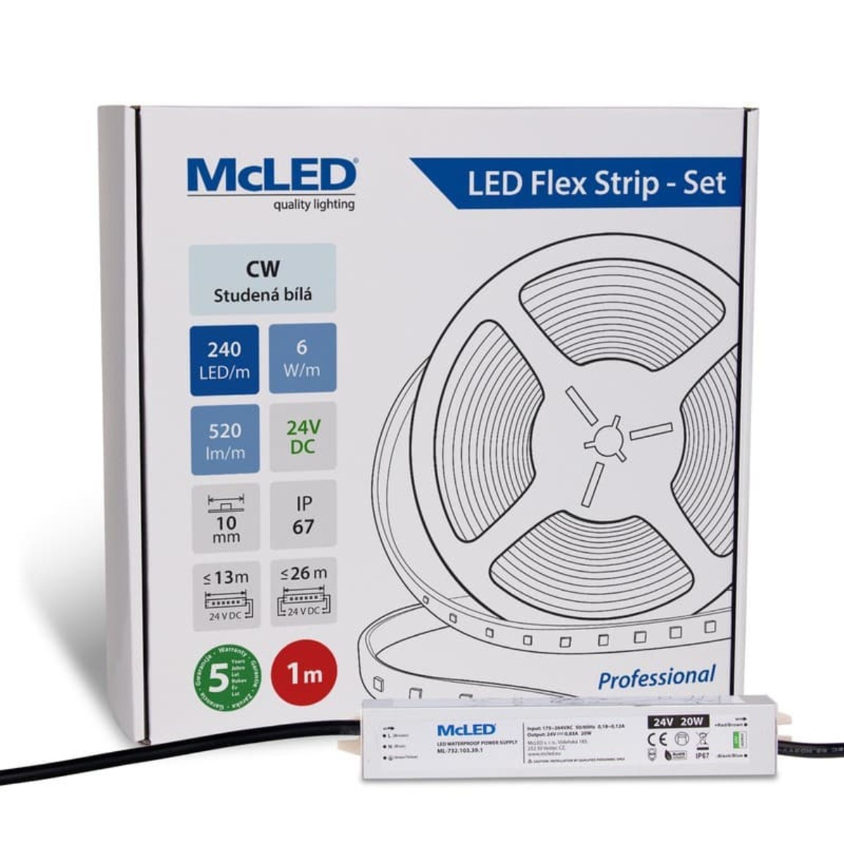 McLED LED pásek - sada 1 m