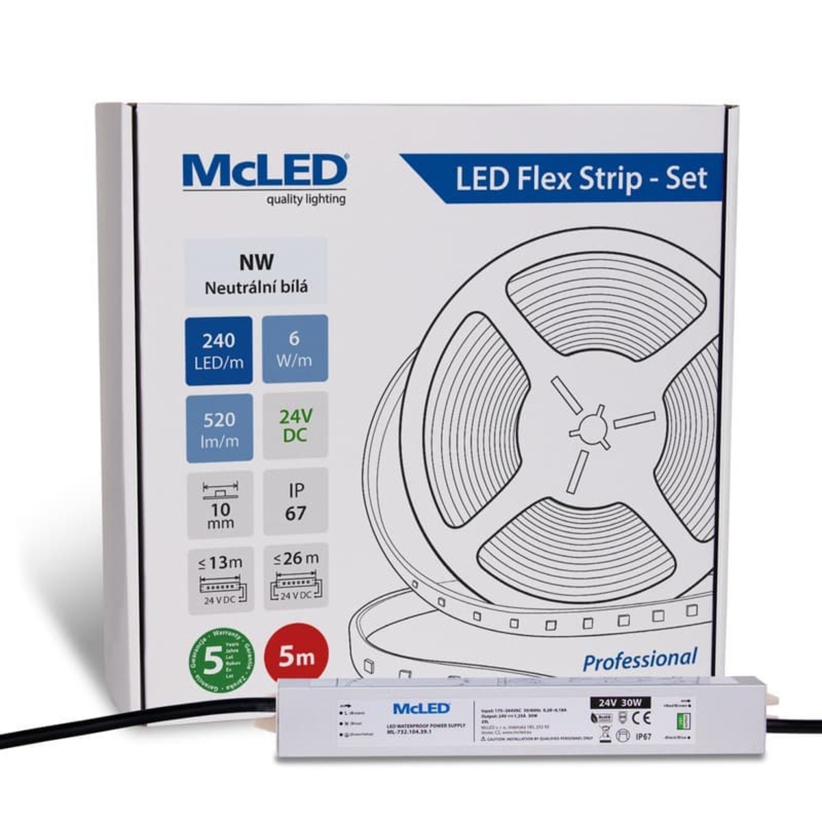 McLED LED pásek - sada 5 m