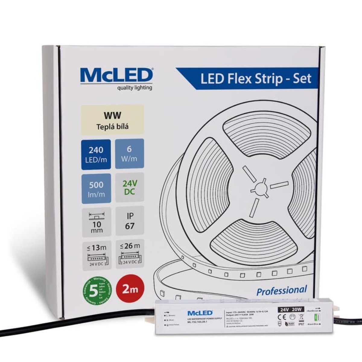 McLED LED pásek - sada 2 m