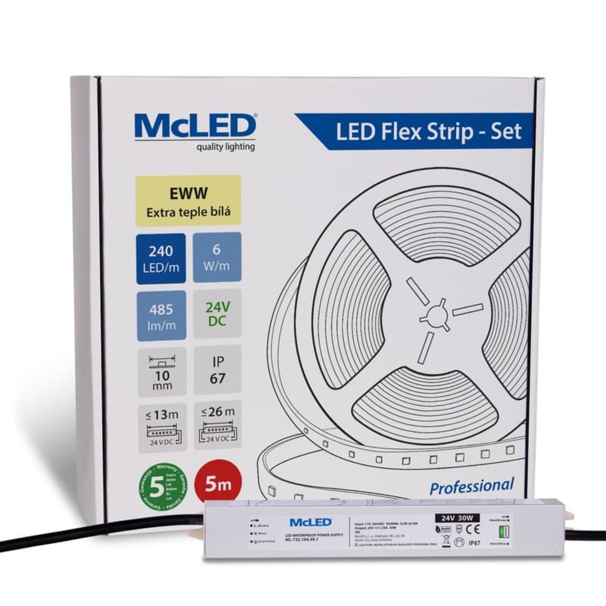 McLED LED pásek - sada 5 m