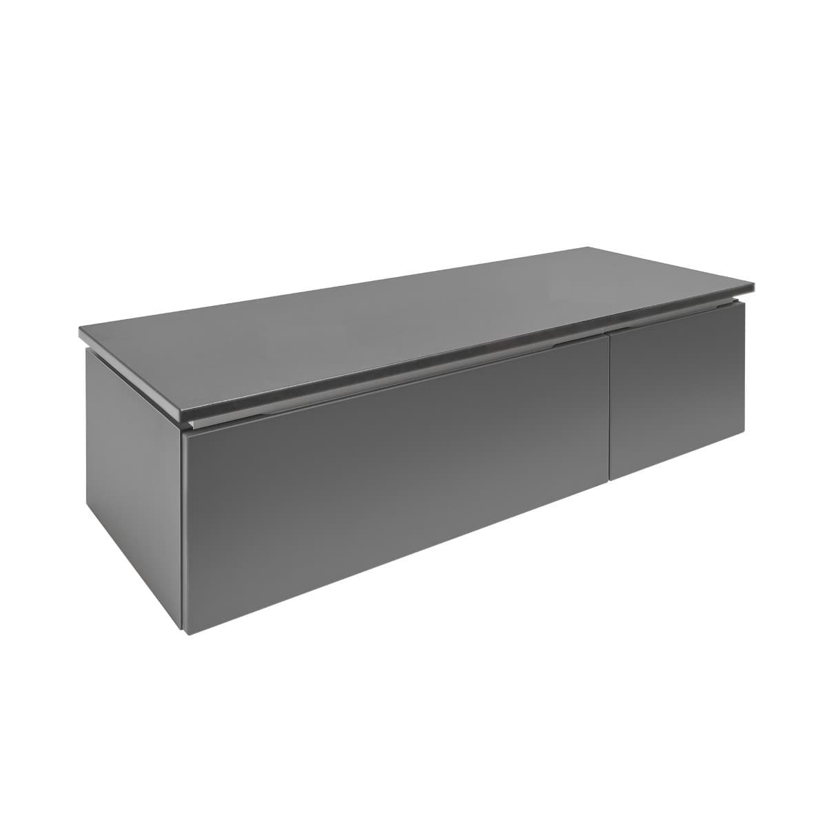 Koupelnová skříňka s krycí deskou SAT Feel 120x30x46 cm antracit mat SATFEEL2120ANTD SAT