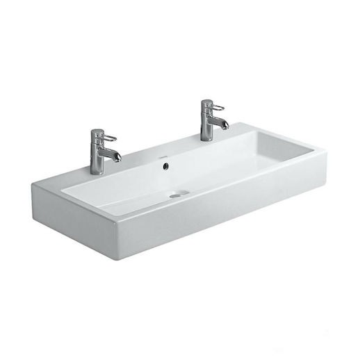 Umyvadlo Duravit Vero 100x47 cm se dvěma otvory pro baterii 454100024 Duravit