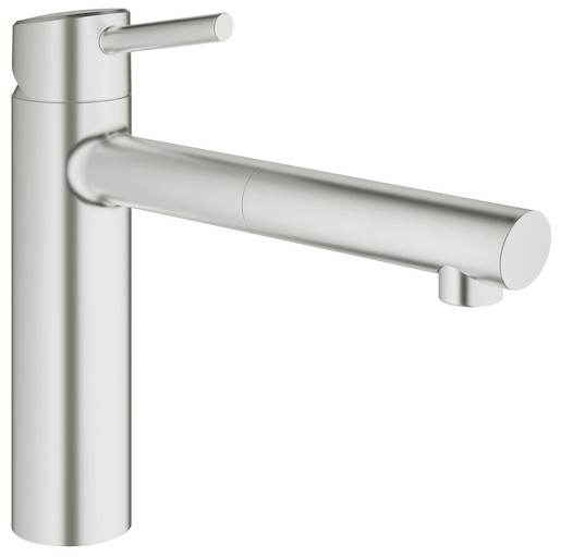 Dřezová baterie Grohe Concetto New s vytahovací sprškou supersteel 31129DC1 Grohe