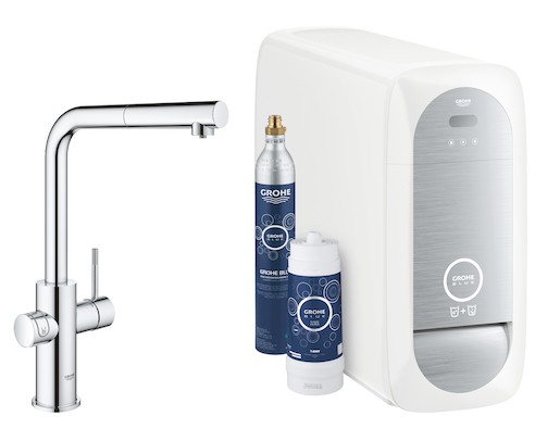 Dřezová baterie Grohe Blue Home s vytahovací sprškou chrom 31539000 Grohe