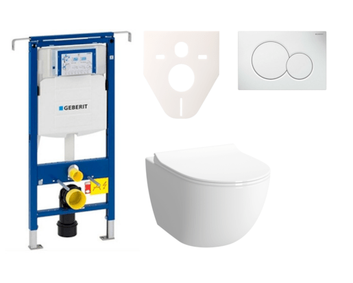 Cenově zvýhodněný závěsný WC set Geberit do lehkých stěn / předstěnová montáž+ WC VitrA VitrA Shift SIKOGES4N1 VitrA