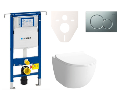 Cenově zvýhodněný závěsný WC set Geberit do lehkých stěn / předstěnová montáž+ WC VitrA VitrA Shift SIKOGES4N3 VitrA